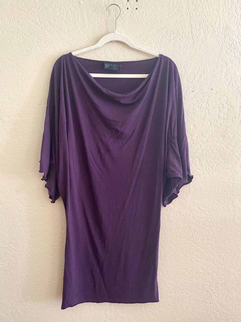 Knit Tunic Dress - Plum - Om Gaia Tree